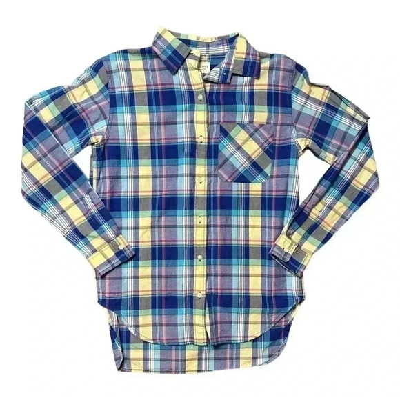 Ralph Lauren Tops - Denim & Supply Ralph Lauren Women's Small Boyfriend Blue Yellow Plaid